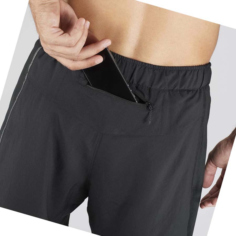 Salomon AGILE 2IN1 Kurze Hose Herren Schwarz | MAEUWTV-16