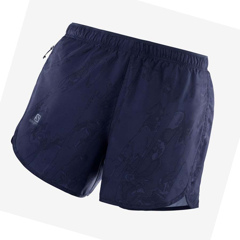 Salomon AGILE Kurze Hose Damen Navy | SZABYPF-85