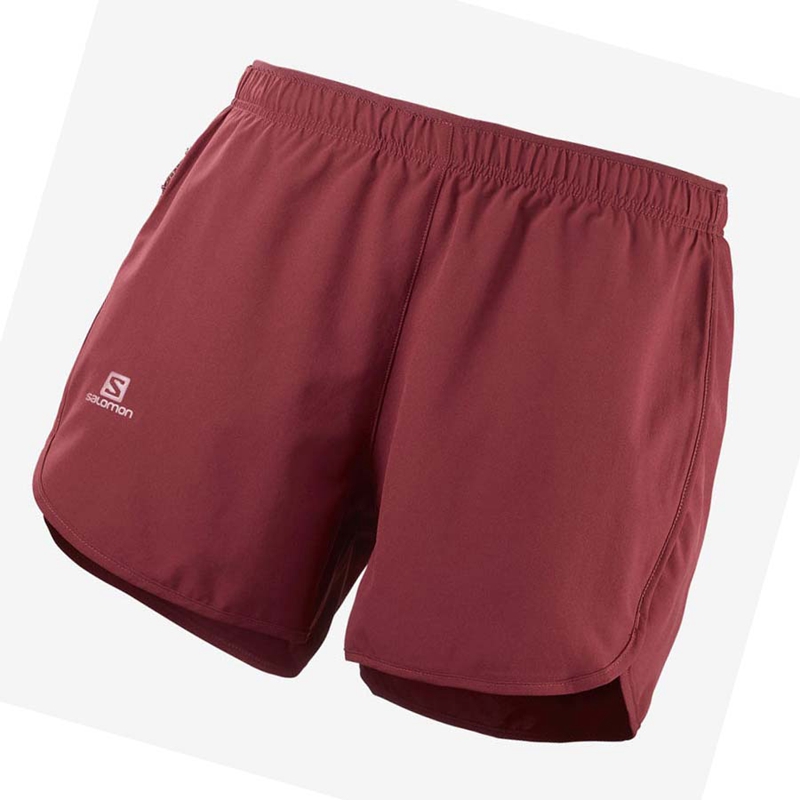 Salomon AGILE Kurze Hose Damen Rot | OBLVNFE-93