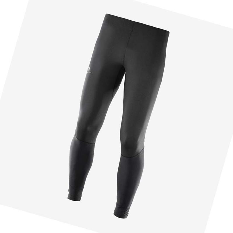 Salomon AGILE LONG Hose Herren Schwarz Gelb | RDTKJLC-92