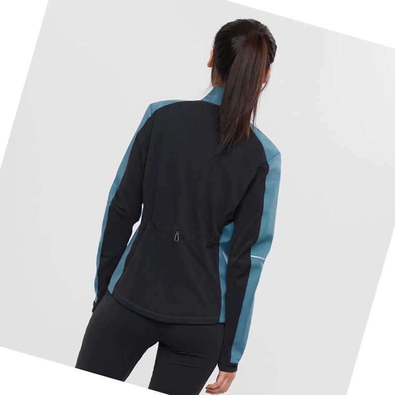 Salomon AGILE SOFTSHELL Jacke Damen Blau | EXTZDSP-06