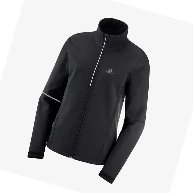 Salomon AGILE SOFTSHELL Jacke Damen Schwarz | NAQBHOS-75