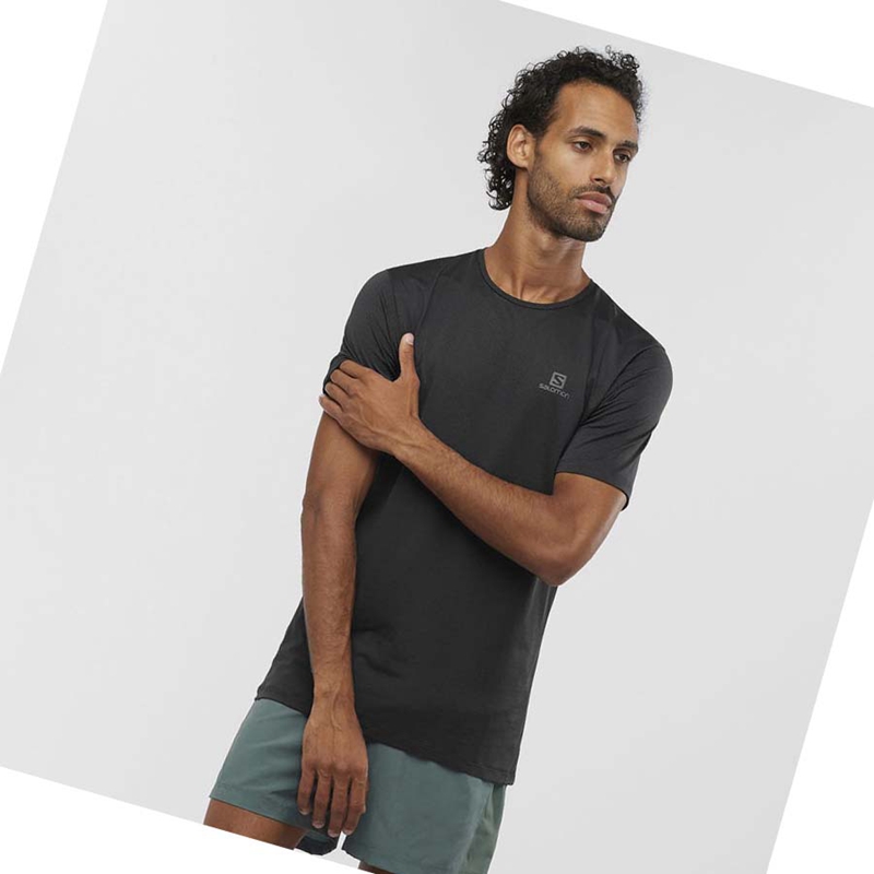Salomon AGILE TRAINING T-shirts Herren Schwarz | WUTBFRQ-20