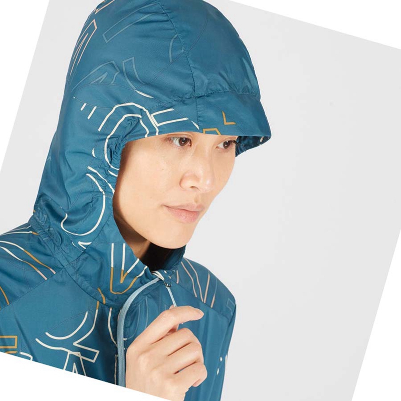 Salomon AGILE WIND WINDBREAKERS Jacke Damen Grün | JLKTMYO-30