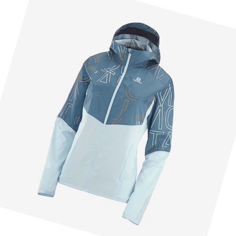 Salomon AGILE WIND WINDBREAKERS Jacke Damen Grün | JLKTMYO-30