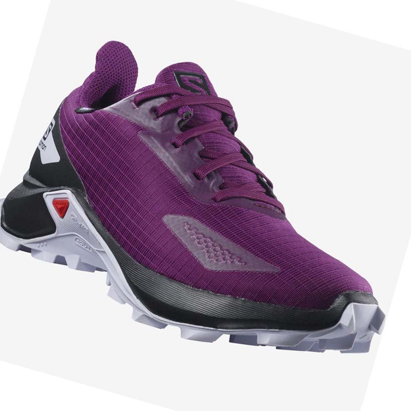 Salomon ALPHACROSS BLAST CLIMASALOMON™ WATERPROOF Trailrunning Schuhe Kinder Lila | UVNWFQR-12
