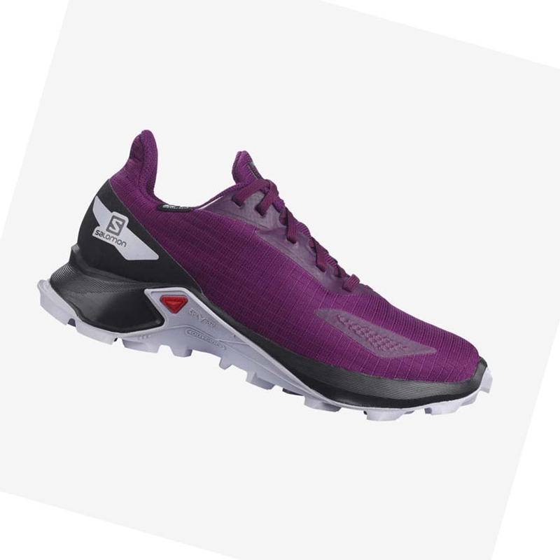 Salomon ALPHACROSS BLAST CLIMASALOMON™ WATERPROOF Trailrunning Schuhe Kinder Lila | UVNWFQR-12