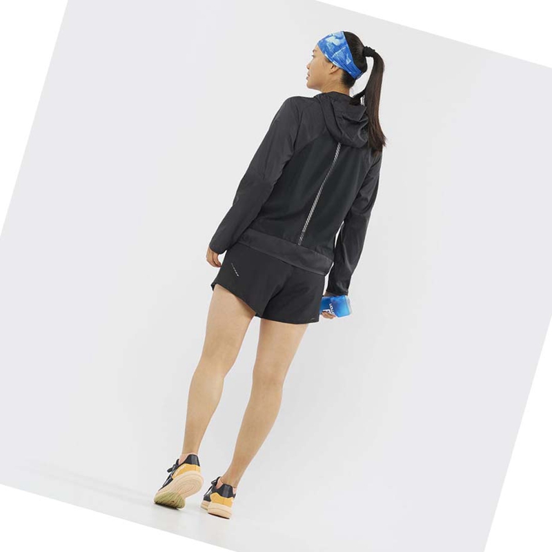 Salomon BONATTI CROSS WIND WINDBREAKERS Jacke Damen Schwarz | CBSDNJA-72