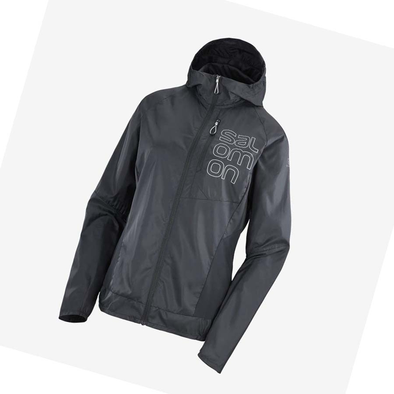Salomon BONATTI CROSS WIND WINDBREAKERS Jacke Damen Schwarz | CBSDNJA-72