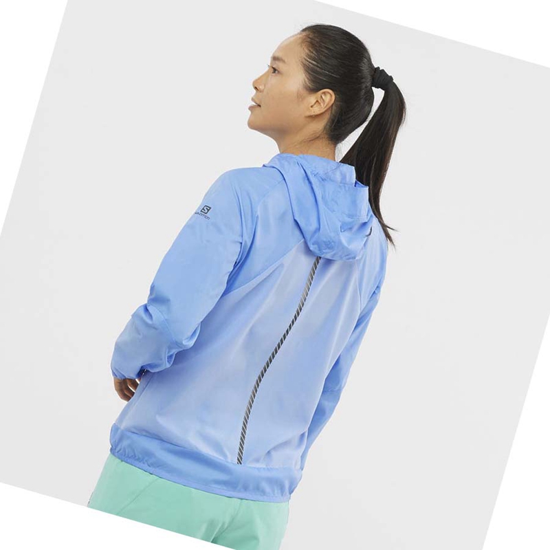 Salomon BONATTI CROSS WIND WINDBREAKERS Jacke Damen Blau | GFWEZUC-60