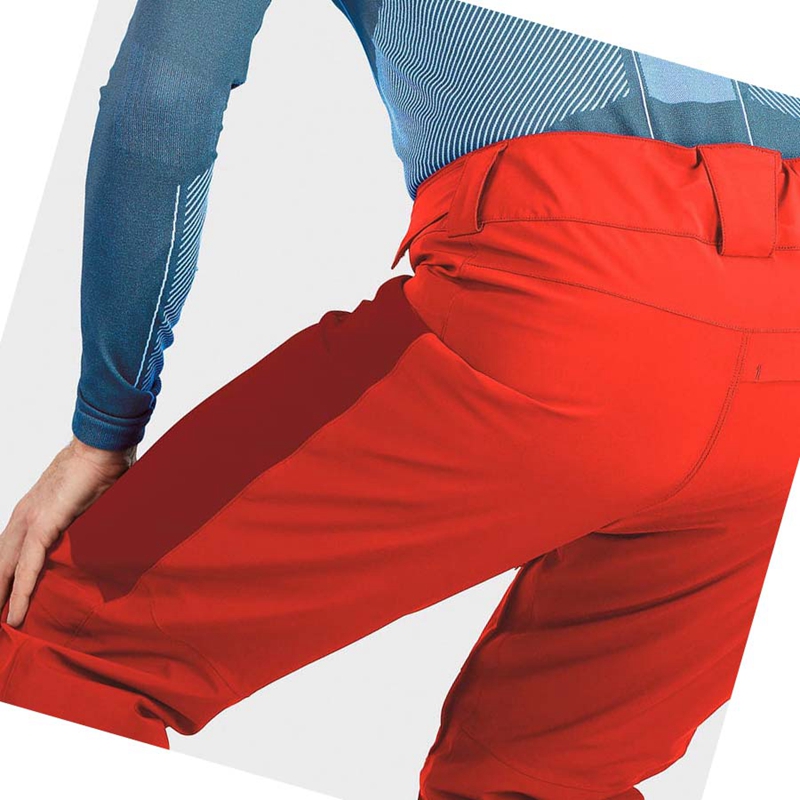 Salomon BRILLIANT Ski Hosen Herren Rot | IPWZGTX-72