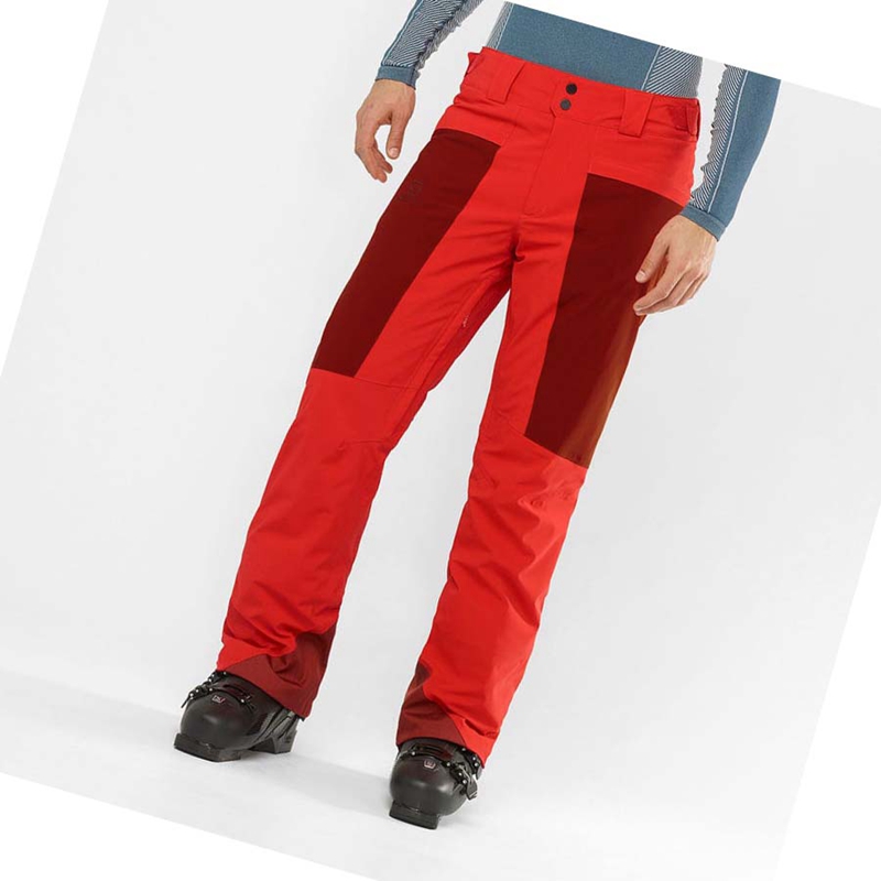 Salomon BRILLIANT Ski Hosen Herren Rot | IPWZGTX-72