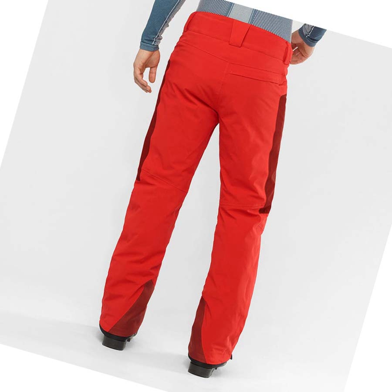 Salomon BRILLIANT Ski Hosen Herren Rot | IPWZGTX-72