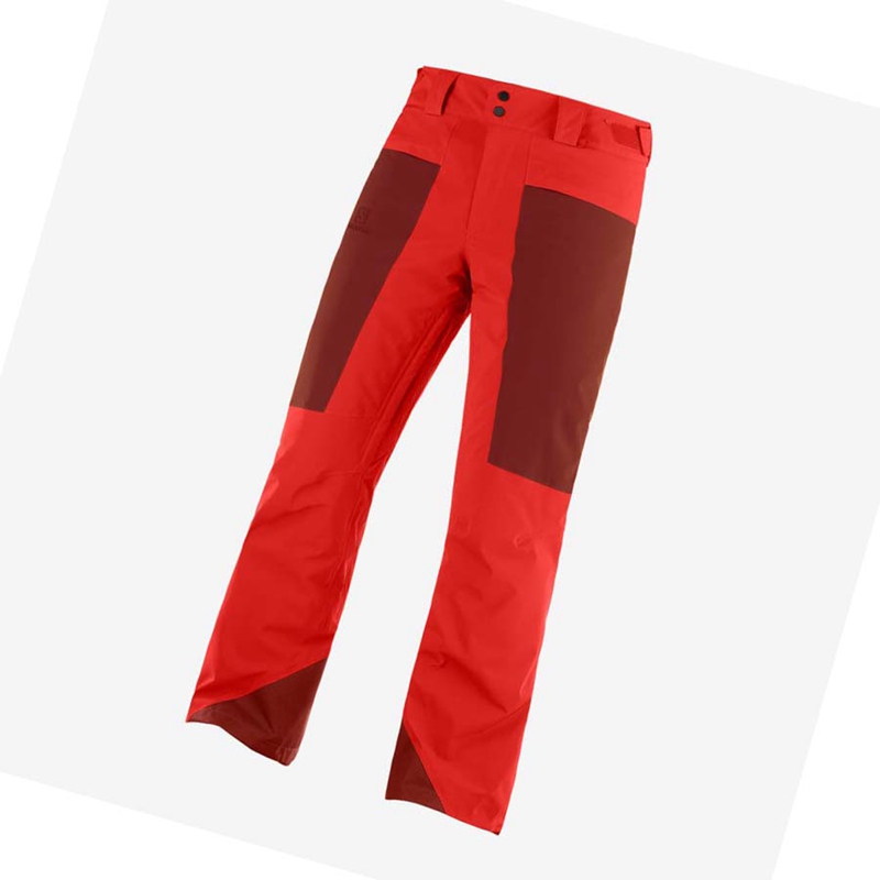 Salomon BRILLIANT Ski Hosen Herren Rot | IPWZGTX-72