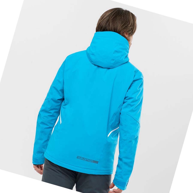 Salomon BRILLIANT Skijacken Herren Blau | EXNZKAC-98
