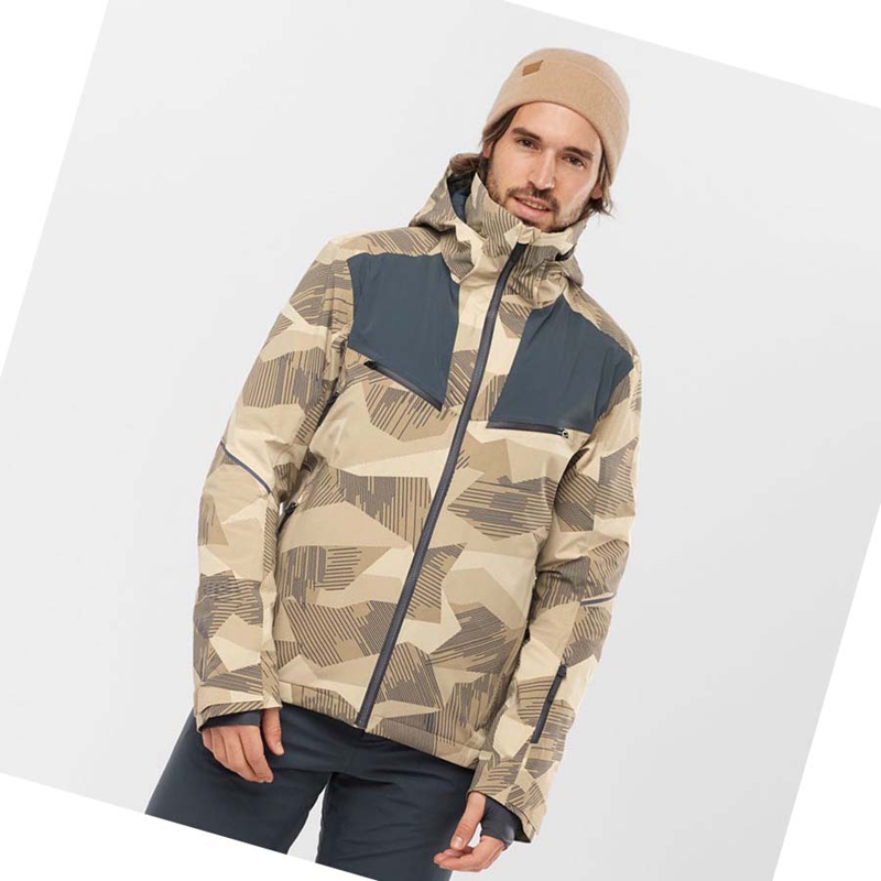 Salomon BRILLIANT Skijacken Herren Braun | QNIBOXV-40
