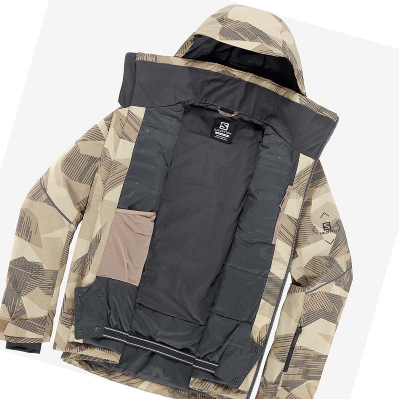 Salomon BRILLIANT Skijacken Herren Braun | QNIBOXV-40