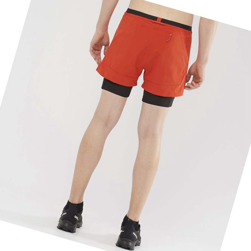 Salomon CROSS 2IN1 Kurze Hose Herren Orange | HWOGBDZ-86