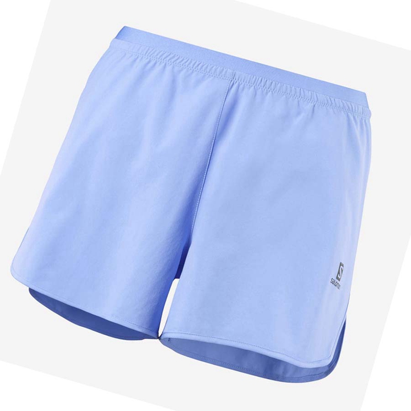 Salomon CROSS 3\'\' Kurze Hose Damen Blau | TPKVEXR-95