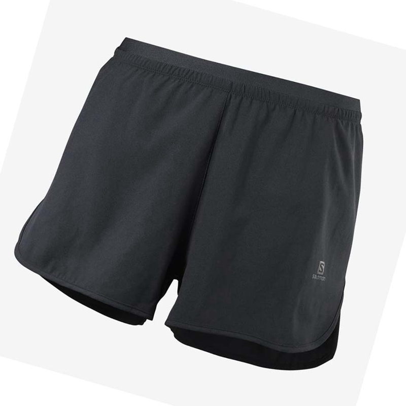 Salomon CROSS 3\'\' Kurze Hose Damen Schwarz | RHGOITD-78