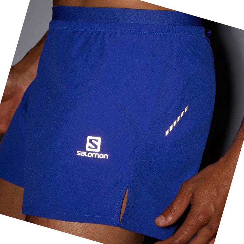 Salomon CROSS 3'' Kurze Hose Herren Blau | NALIFKY-10