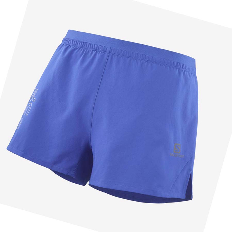 Salomon CROSS 3\'\' Kurze Hose Herren Blau | NALIFKY-10