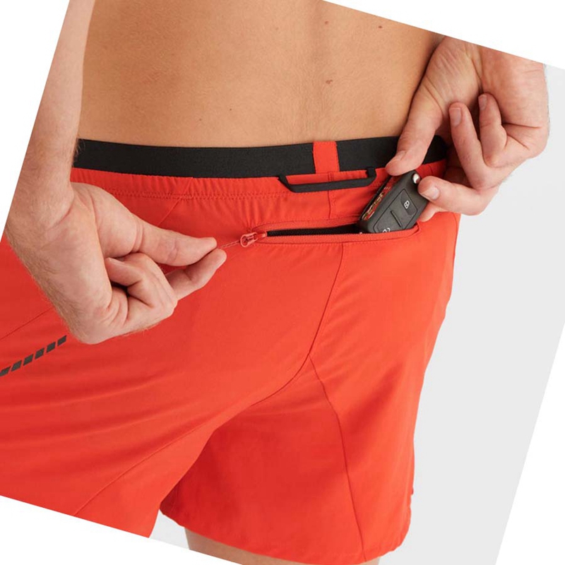Salomon CROSS 3'' Kurze Hose Herren Orange | LWQRDOP-12