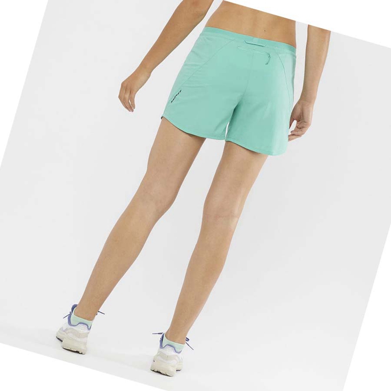 Salomon CROSS 5'' Kurze Hose Damen Blau | XGDJWEC-60