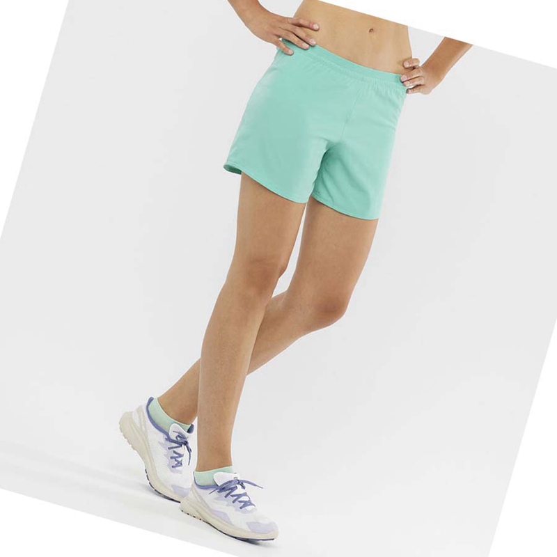 Salomon CROSS 5'' Kurze Hose Damen Blau | XGDJWEC-60