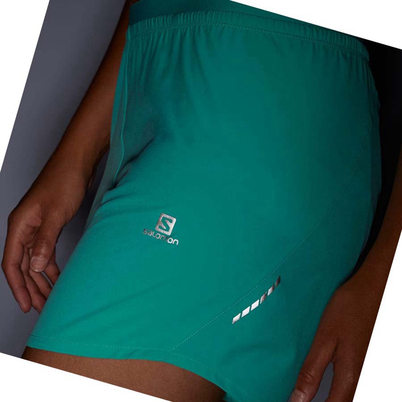 Salomon CROSS 5'' Kurze Hose Damen Blau | XGDJWEC-60