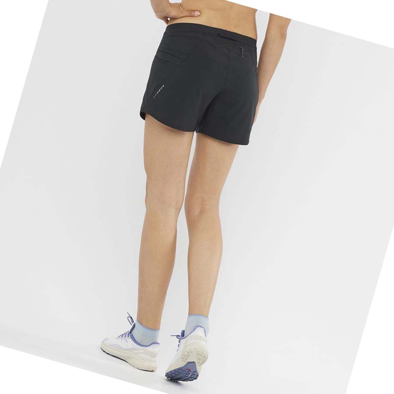Salomon CROSS 5'' Kurze Hose Damen Schwarz | PFEBQZM-87