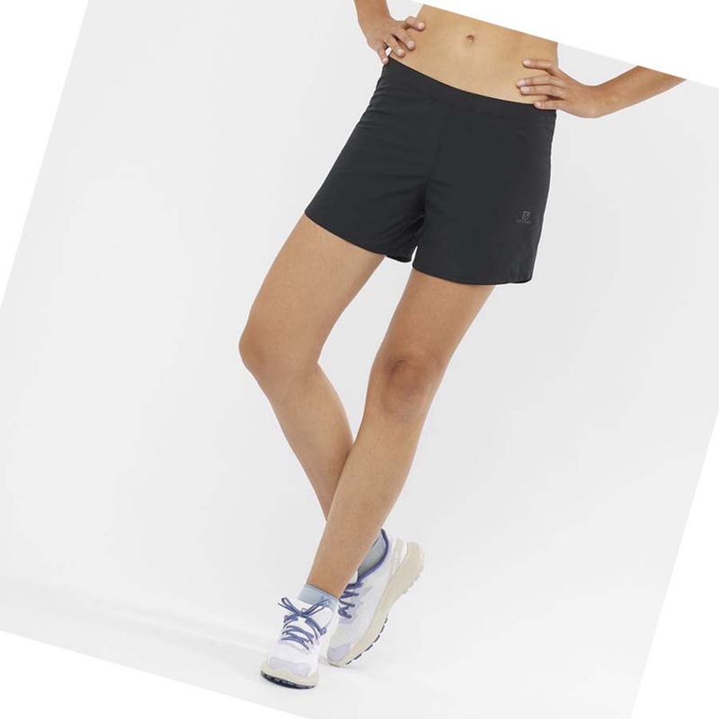 Salomon CROSS 5'' Kurze Hose Damen Schwarz | PFEBQZM-87