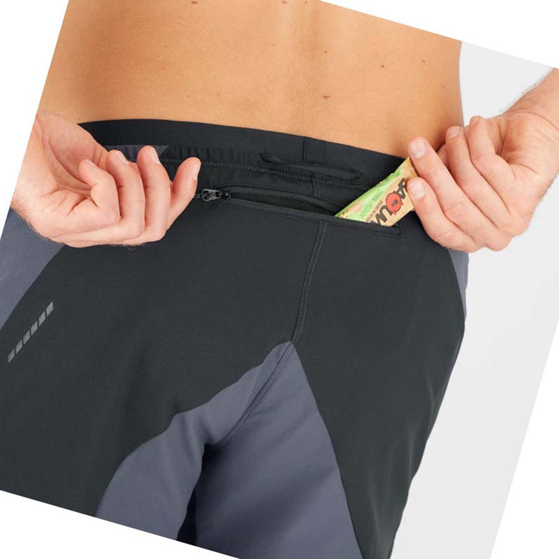Salomon CROSS 5'' Kurze Hose Herren Grau | GTSUJHC-62