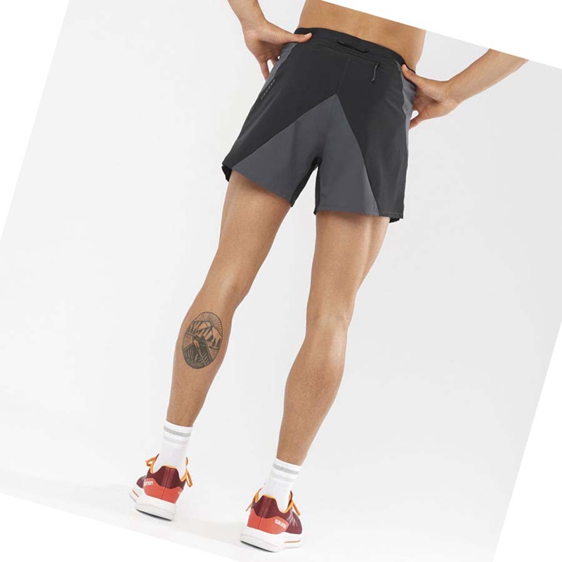Salomon CROSS 5'' Kurze Hose Herren Grau | GTSUJHC-62