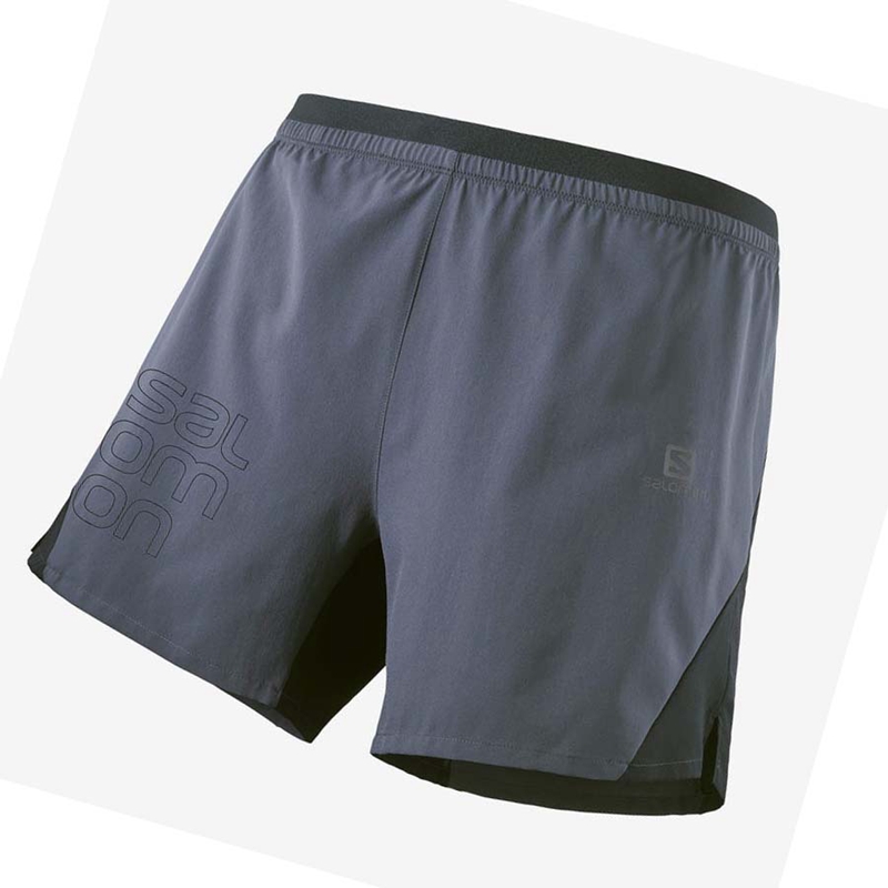 Salomon CROSS 5\'\' Kurze Hose Herren Grau | GTSUJHC-62