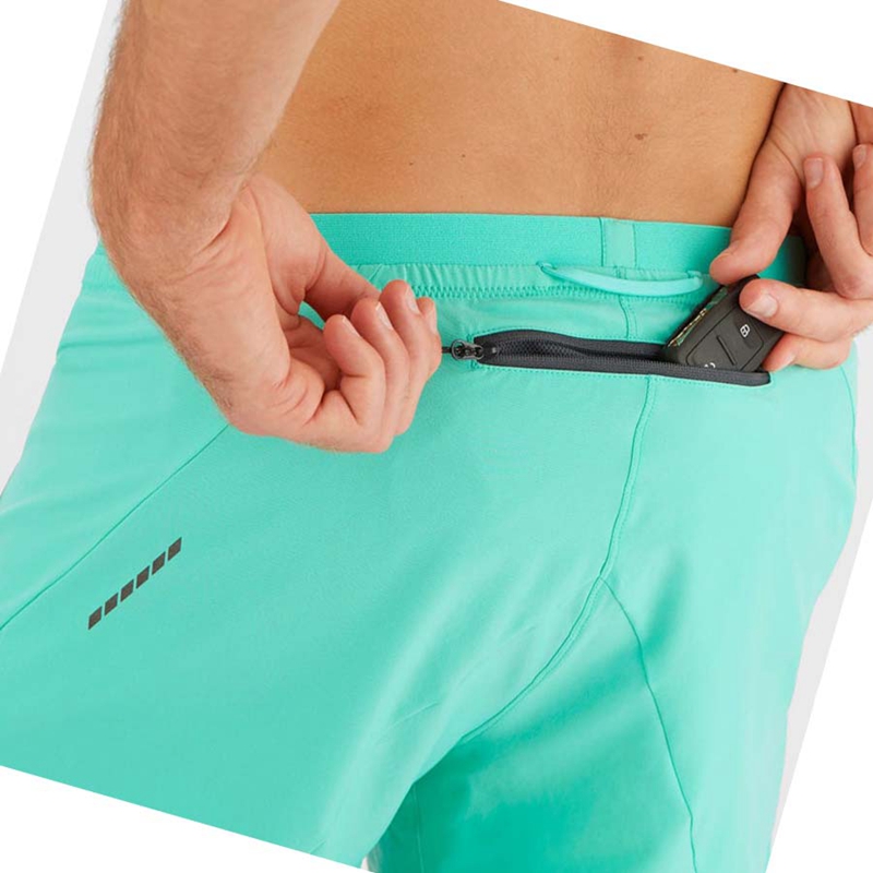 Salomon CROSS 5'' Kurze Hose Herren Mintfarben | LSDVJQR-39