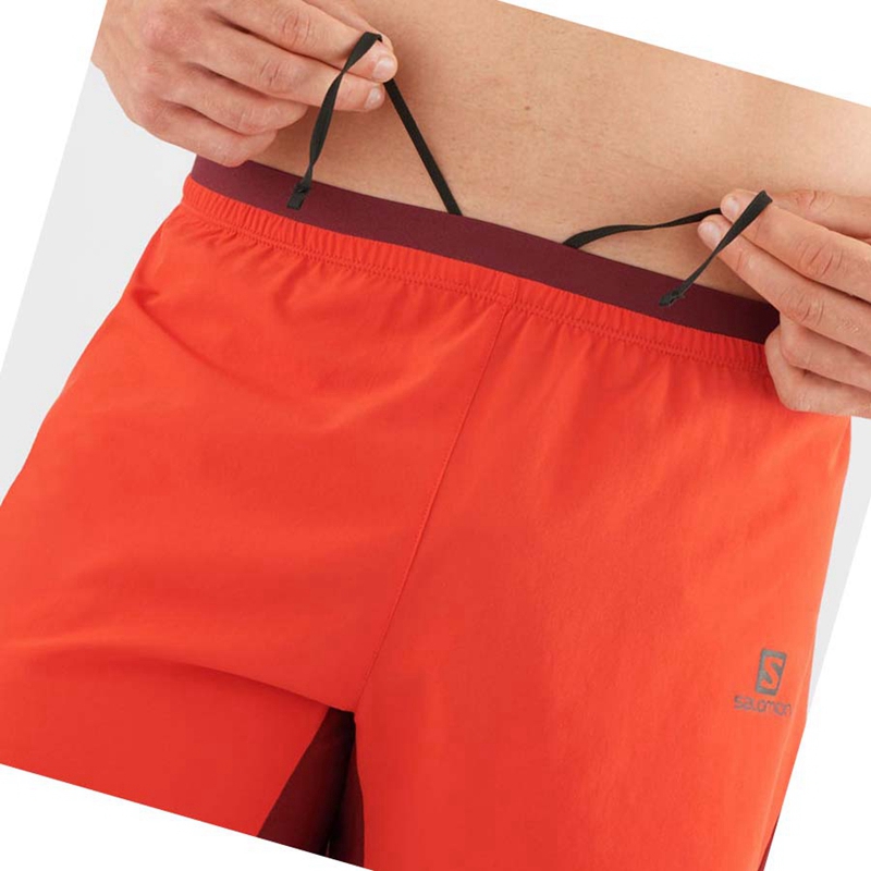 Salomon CROSS 5'' Kurze Hose Herren Orange | JNMUSWO-01