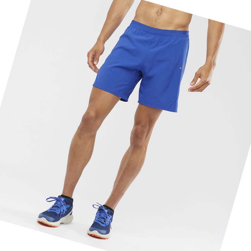 Salomon CROSS 7'' Kurze Hose Herren Blau | XPEOMZC-74