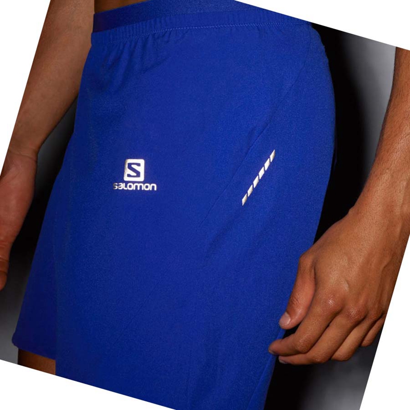 Salomon CROSS 7'' Kurze Hose Herren Blau | XPEOMZC-74