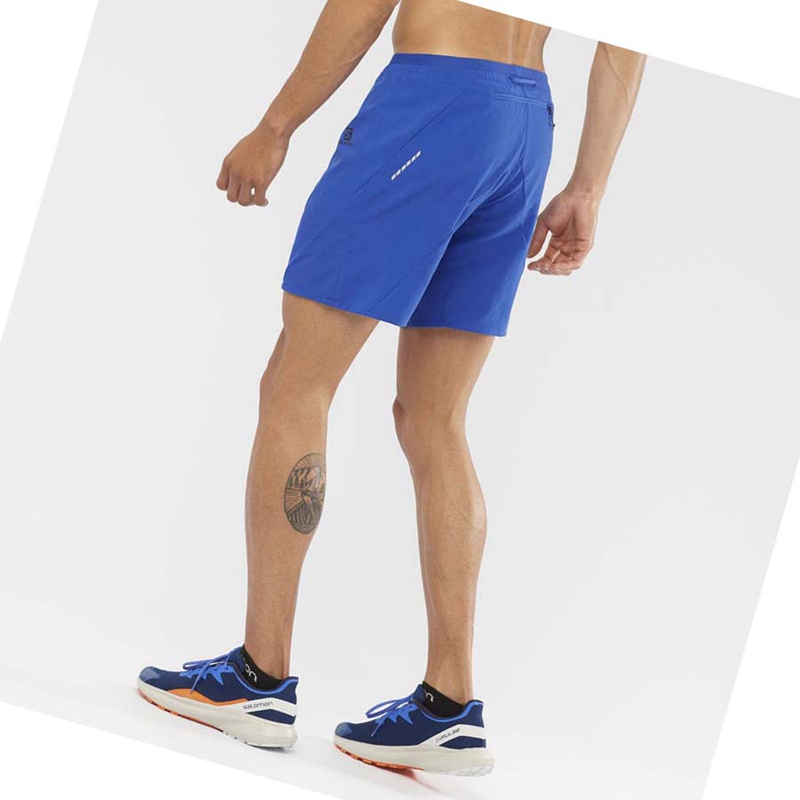 Salomon CROSS 7'' Kurze Hose Herren Blau | XPEOMZC-74