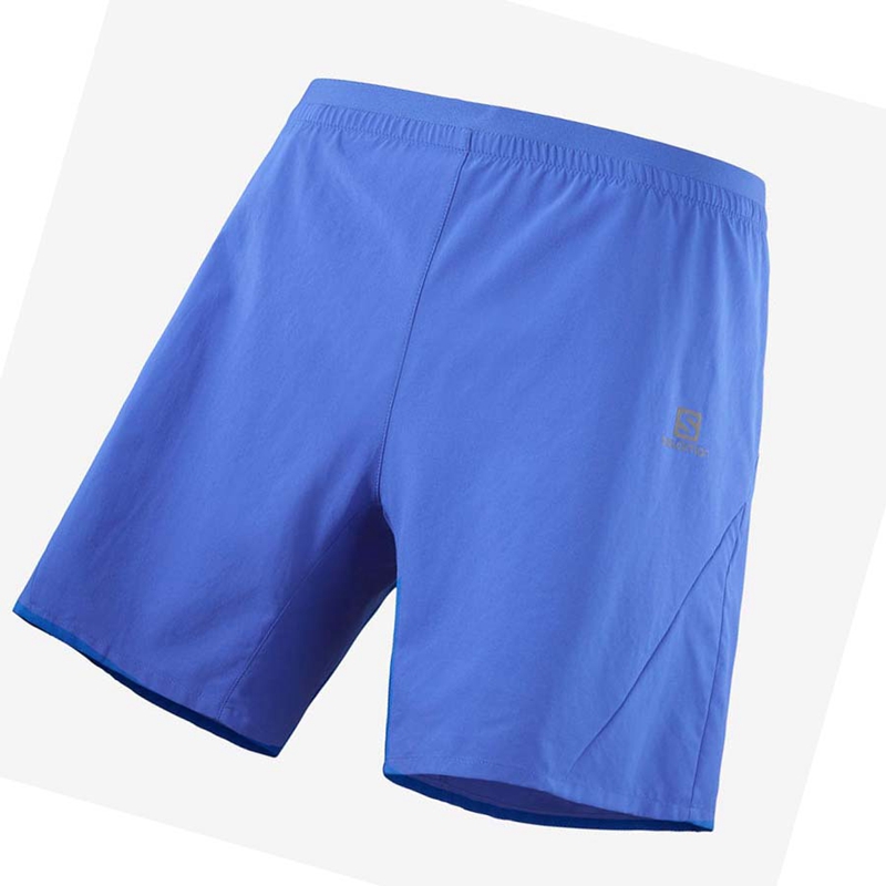 Salomon CROSS 7\'\' Kurze Hose Herren Blau | XPEOMZC-74