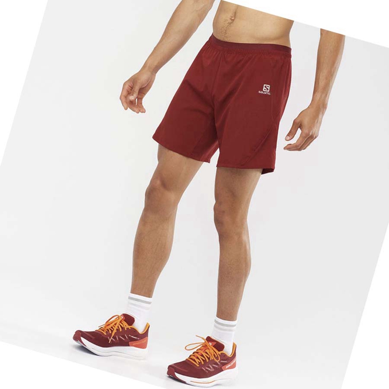 Salomon CROSS 7'' Kurze Hose Herren Rot | BQXZLTJ-79