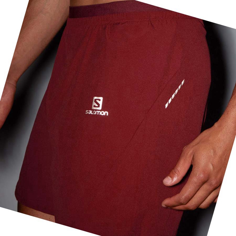 Salomon CROSS 7'' Kurze Hose Herren Rot | BQXZLTJ-79