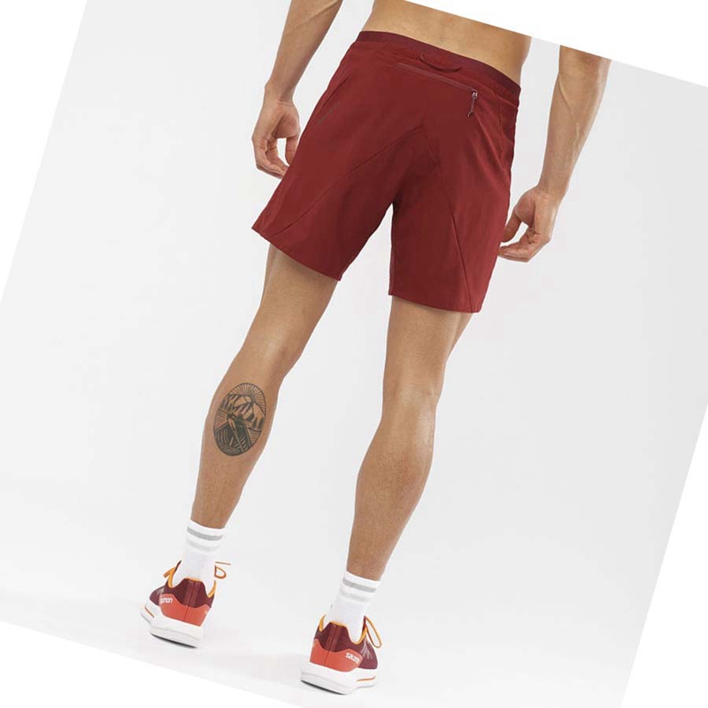 Salomon CROSS 7'' Kurze Hose Herren Rot | BQXZLTJ-79