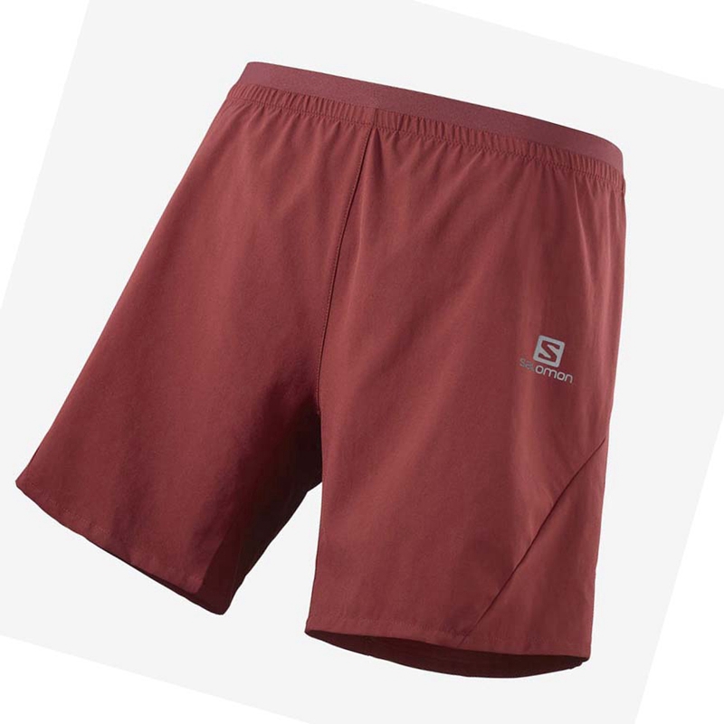 Salomon CROSS 7\'\' Kurze Hose Herren Rot | BQXZLTJ-79