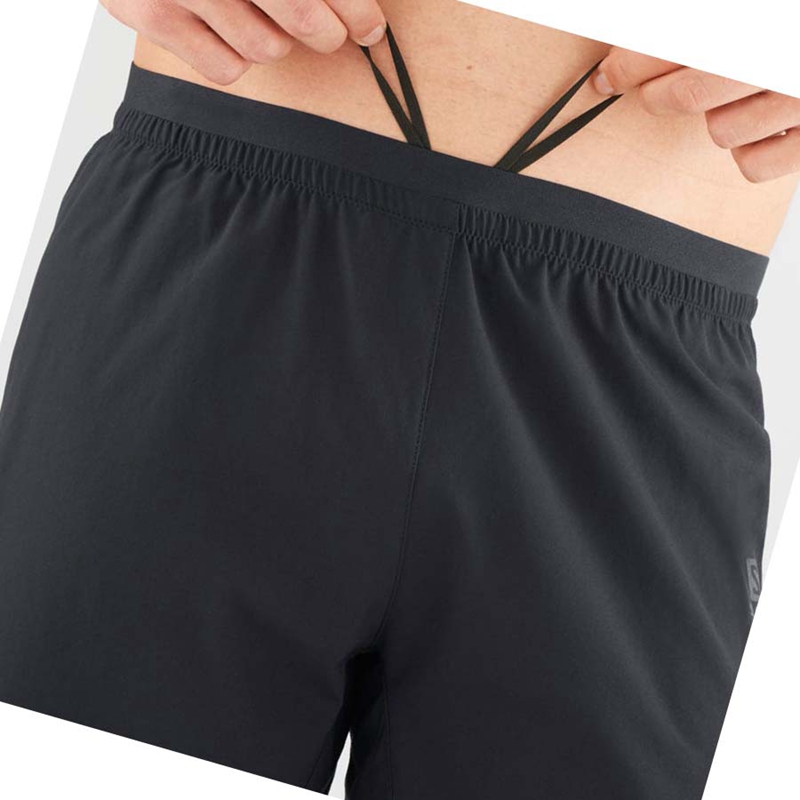 Salomon CROSS 7'' Kurze Hose Herren Schwarz | XIWVRCZ-58