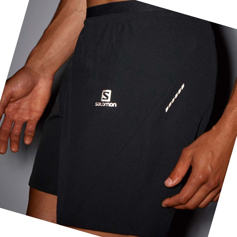 Salomon CROSS 7'' Kurze Hose Herren Schwarz | XIWVRCZ-58