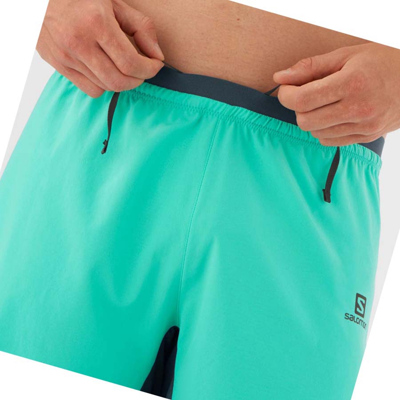Salomon CROSS 7'' NO LINER Kurze Hose Herren Mintfarben | IOTHXDK-70