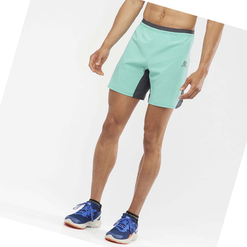 Salomon CROSS 7'' NO LINER Kurze Hose Herren Mintfarben | IOTHXDK-70