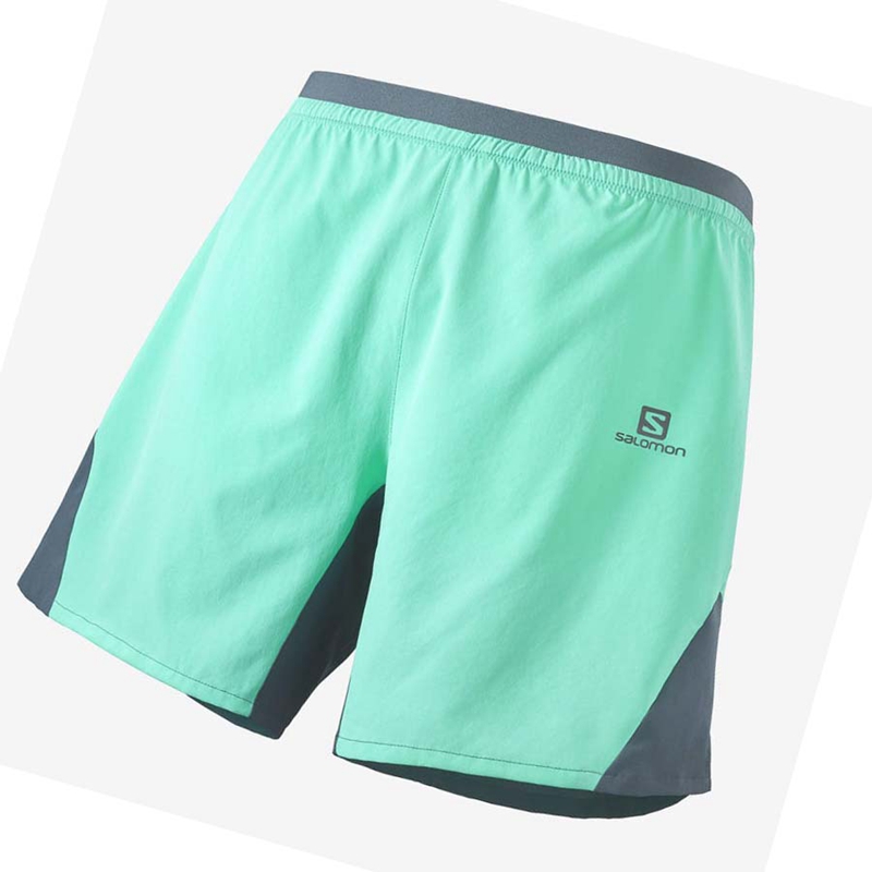 Salomon CROSS 7\'\' NO LINER Kurze Hose Herren Mintfarben | IOTHXDK-70